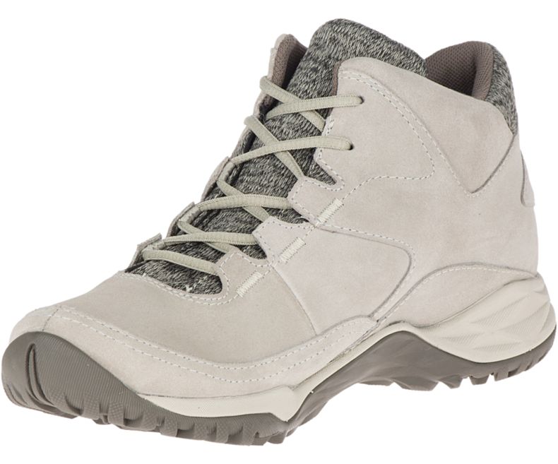 Merrell Addison Mid Nahkaiset Vedenpitävät Q2 Naisten Vaelluskengät Beige | 42721W-1WB