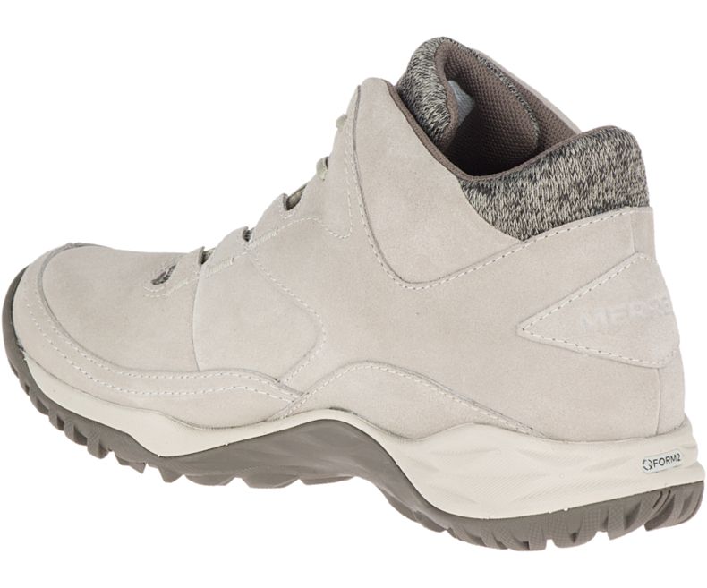 Merrell Addison Mid Nahkaiset Vedenpitävät Q2 Naisten Vaelluskengät Beige | 42721W-1WB