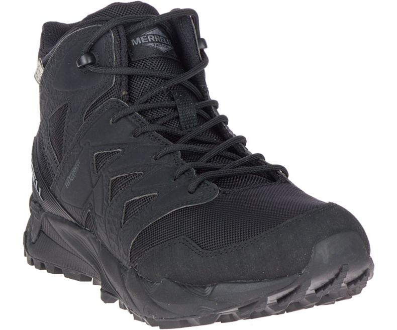 Merrell Agility Peak Mid Tactical Vedenpitävät Shoe Miesten Vaelluskengät Mustat | 40840M-2WB