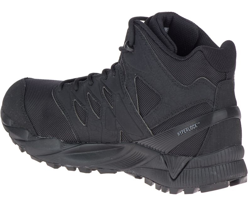 Merrell Agility Peak Mid Tactical Vedenpitävät Shoe Miesten Vaelluskengät Mustat | 40840M-2WB