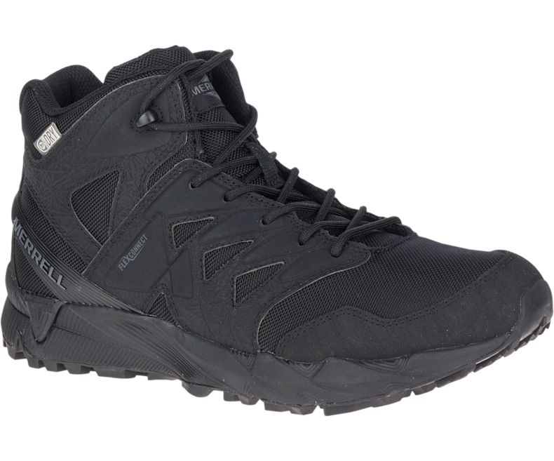 Merrell Agility Peak Mid Tactical Vedenpitävät Shoe Miesten Vaelluskengät Mustat | 40840M-2WB