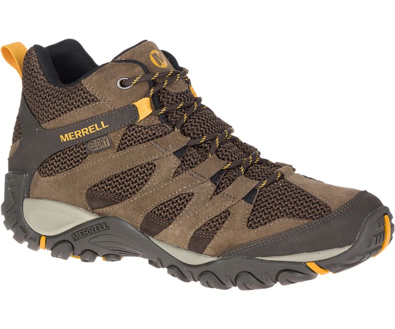 Merrell Alverstone Mid Vedenpitävät Leveät Leveys Miesten Vaelluskengät Ruskea | 35662M-2HB