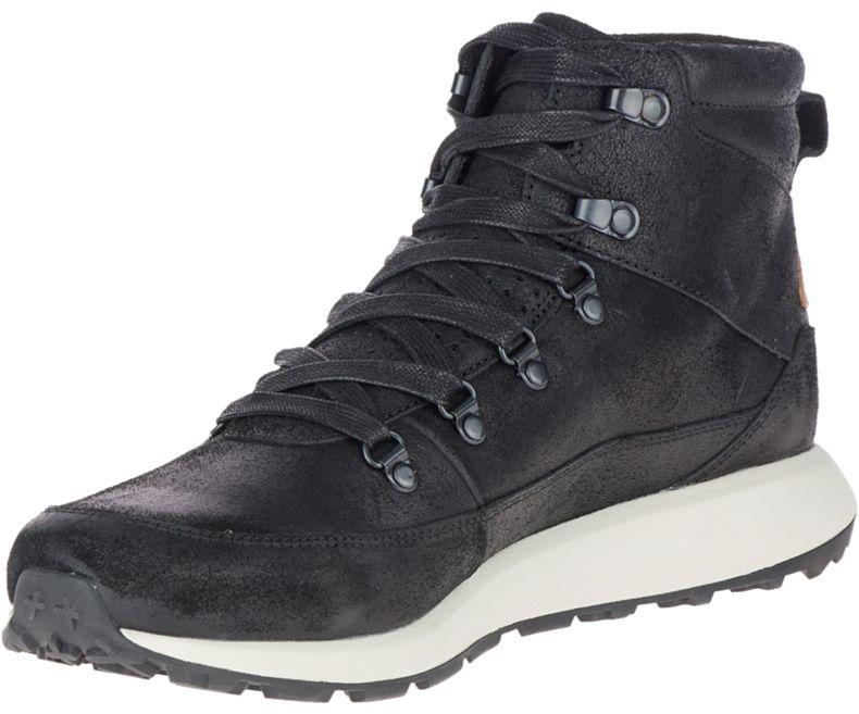 Merrell Ashford Classic Chukka Nahkaiset Miesten Vapaa-ajan Kengät Mustat | 41104M-2CB