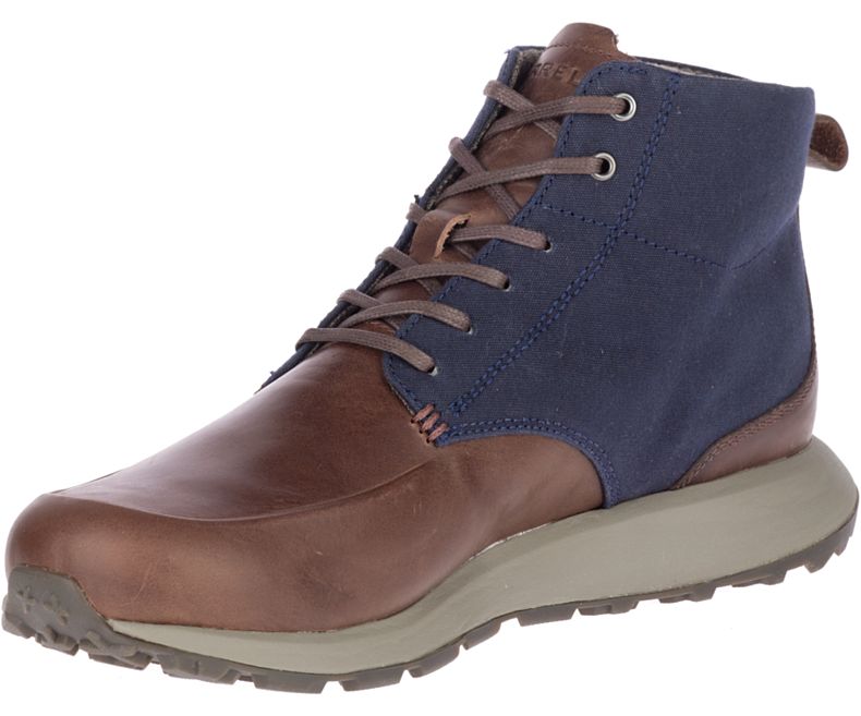 Merrell Ashford Mid Canvas Miesten Tennarit Ruskea | 41107M-2SB