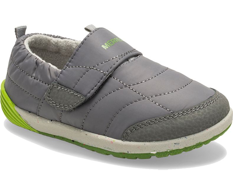 Merrell Bare Steps® Hut Moc Lasten Vapaa-ajan Kengät Harmaat Vihreä | 40861B-1CG