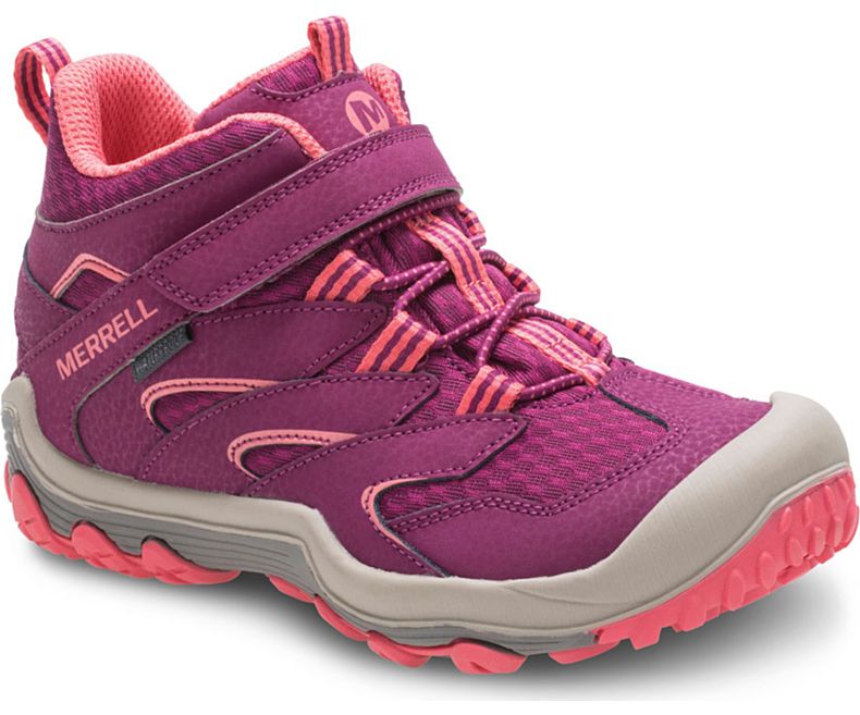 Merrell Chameleon 7 Access Mid A/C Vedenpitävät Boot Lasten Vaellussaappaat Pinkki Koralli | 33216K-1HR