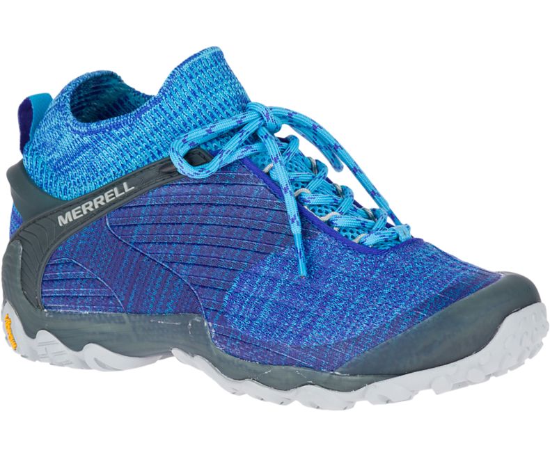 Merrell Chameleon 7 Knit Mid Naisten Vaelluskengät Sininen | 36278W-1HB