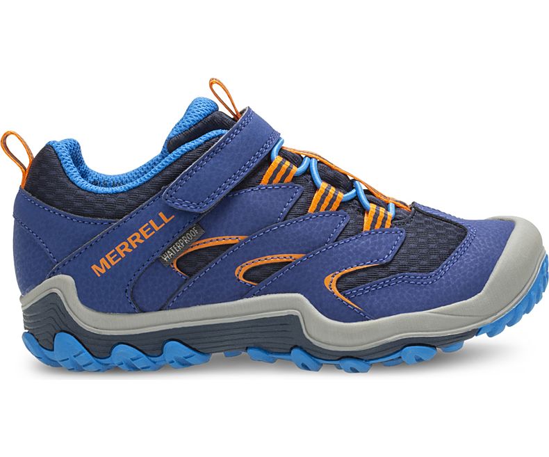 Merrell Chameleon 7 Low A/C Vedenpitävät Boot Lasten Vaellussaappaat Laivastonsininen Oranssi | 38800K-2HN