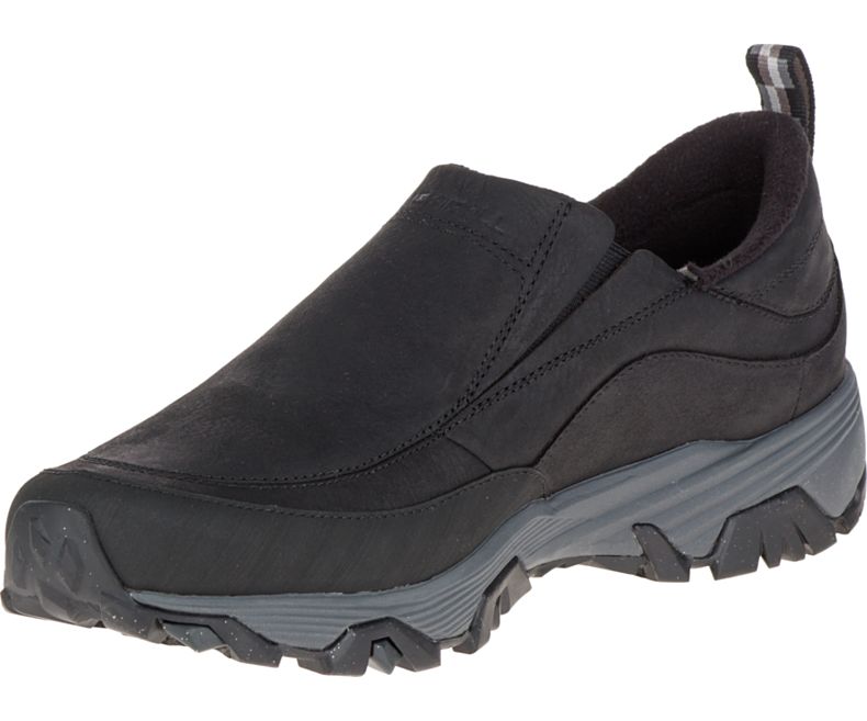 Merrell ColdPack Ice+ Moc Vedenpitävät Leveät Leveys Miesten Slip On Kengät Mustat | 41576M-2SB