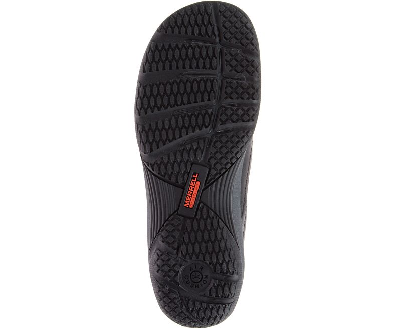 Merrell Encore Q2 Rantasandaalit Nahkaiset Leveät Leveys Naisten Pistokkaat Mustat | 29579W-1CB