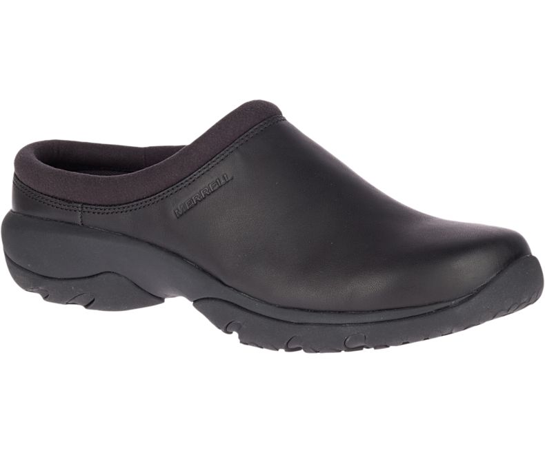 Merrell Encore Rexton Rantasandaalit Nahkaiset AC+ Miesten Slip On Kengät Mustat | 33355M-2SB