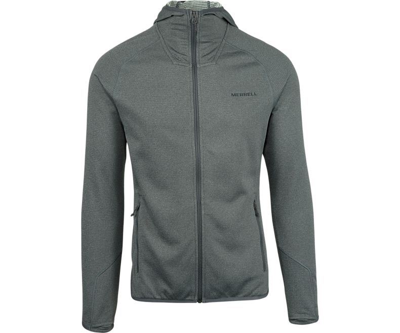 Merrell Entrada Geotex Long Sleeve Full Zip Hoodie Miesten Kevyet Takit Oliivinvihreä | 40715M-2LO