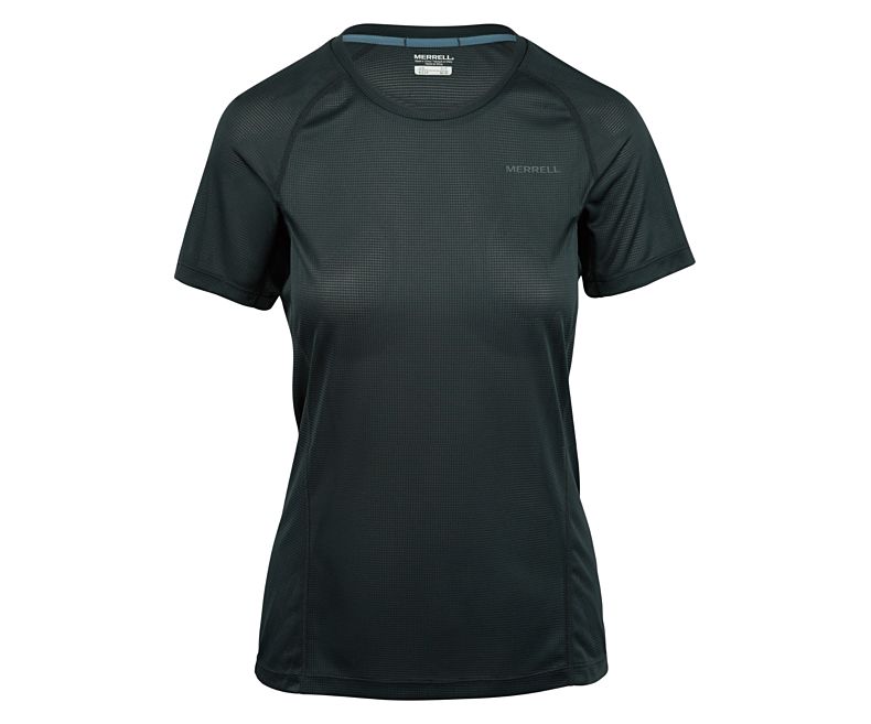 Merrell Entrada II Lyhyt Sleeve Tech Tee Naisten Lyhythihaiset Paidat Mustat Oliivinvihreä | 32891W-1SB