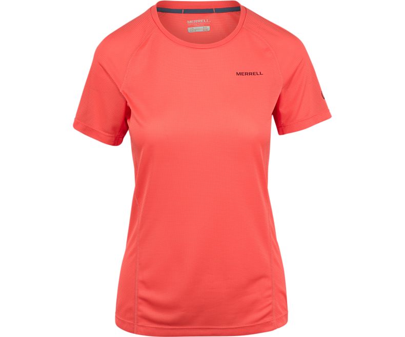 Merrell Entrada II Lyhyt Sleeve Tech Tee Naisten Lyhythihaiset Paidat Koralli | 32891W-1SC