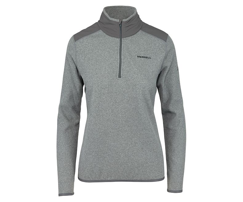 Merrell Flux Kevyet Hybridi 1/4 Zip Fleece Naisten Kevyet Takit Oliivinvihreä | 39224W-1LO