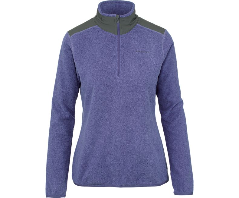 Merrell Flux Kevyet Hybridi 1/4 Zip Fleece Naisten Kevyet Takit Violetit | 39224W-1LP