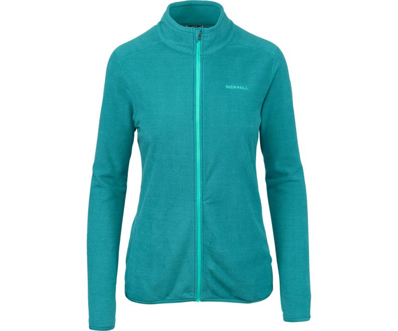 Merrell Flux Kevyet Hybridi Full Zip Fleece Naisten Kevyet Takit Vihreä | 41259W-1LG