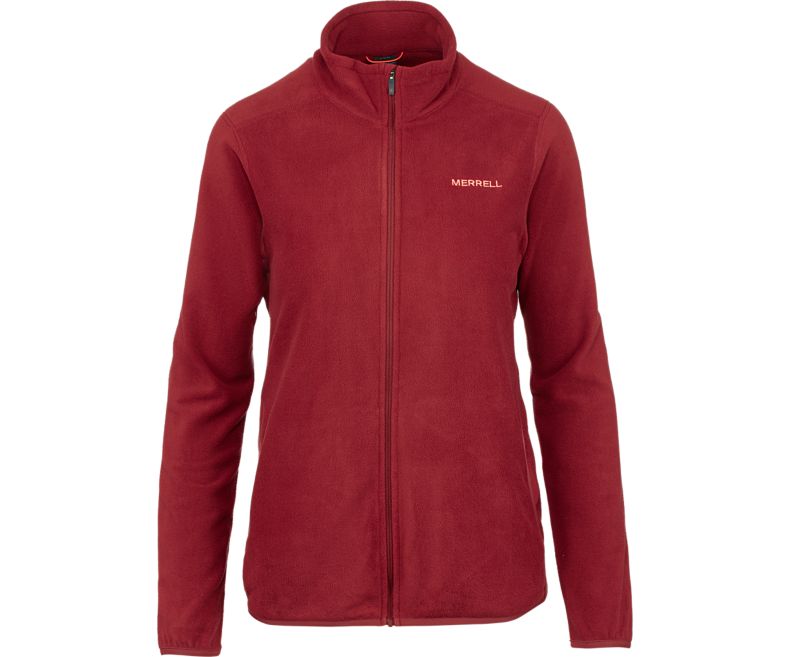 Merrell Flux Kevyet Hybridi Full Zip Fleece Naisten Kevyet Takit Punainen | 41259W-1LR