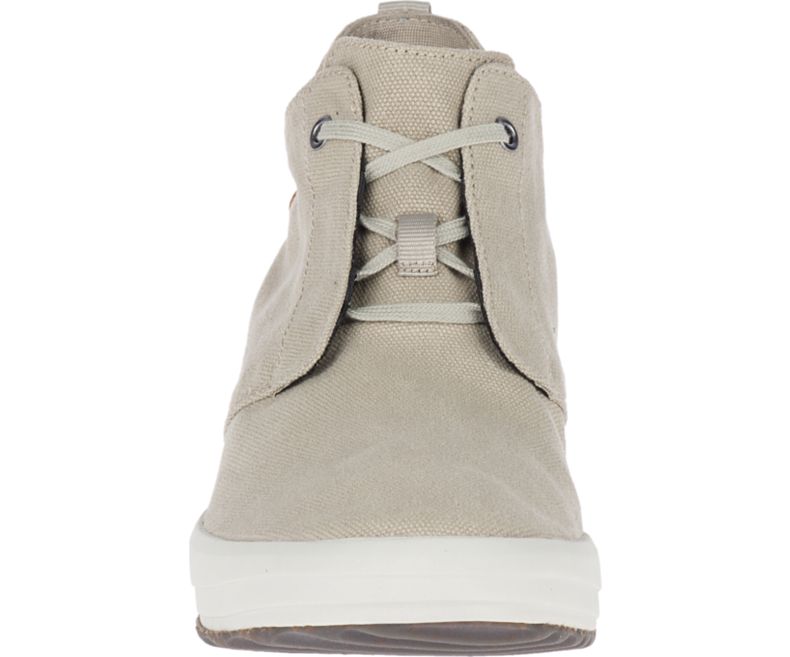 Merrell Gridway Mid Canvas Miesten Vapaa-ajan Kengät Beige | 41378M-2CB