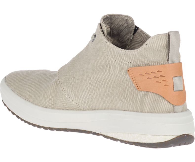 Merrell Gridway Mid Canvas Miesten Vapaa-ajan Kengät Beige | 41378M-2CB