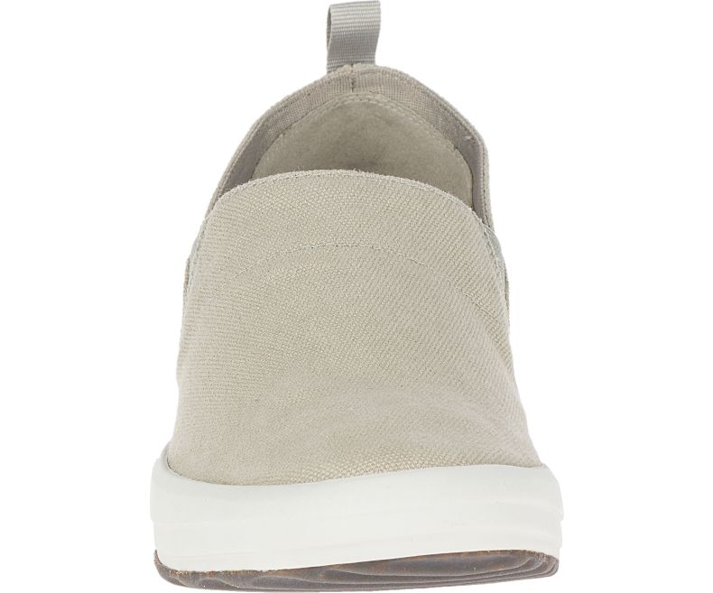 Merrell Gridway Moc Canvas Miesten Slip On Kengät Beige | 41377M-2SB