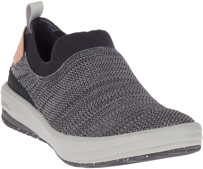 Merrell Gridway Moc Miesten Slip On Kengät Mustat | 35888M-2SB