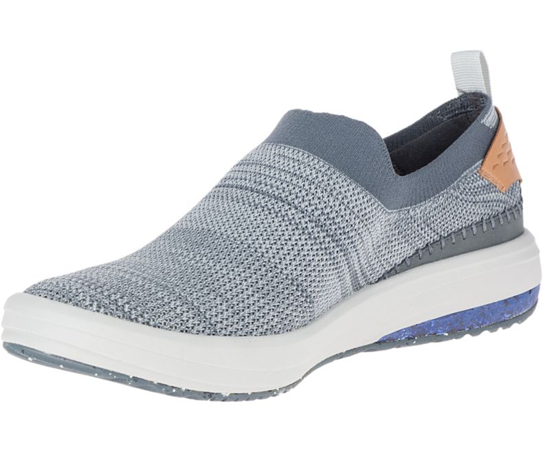 Merrell Gridway Moc Miesten Slip On Kengät Harmaat | 35888M-2SG