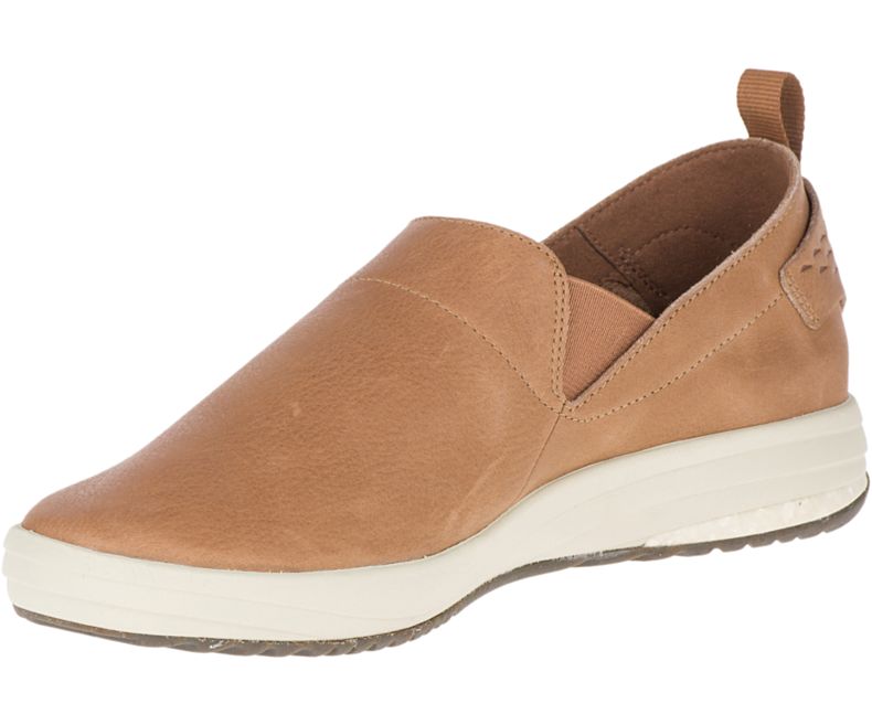 Merrell Gridway Moc Nahkaiset Naisten Slip On Kengät Ruskea | 41066W-1SA