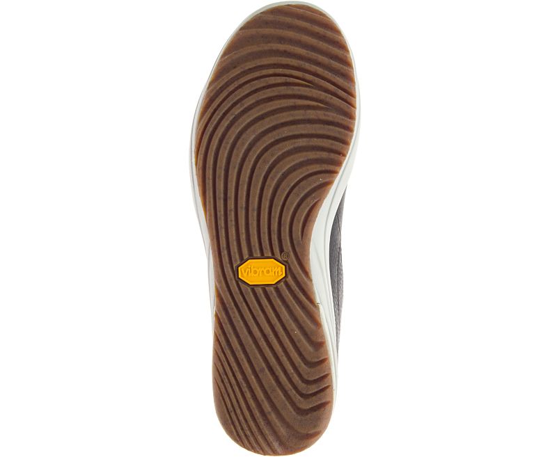 Merrell Gridway Moc Nahkaiset Naisten Slip On Kengät Mustat | 41066W-1SB