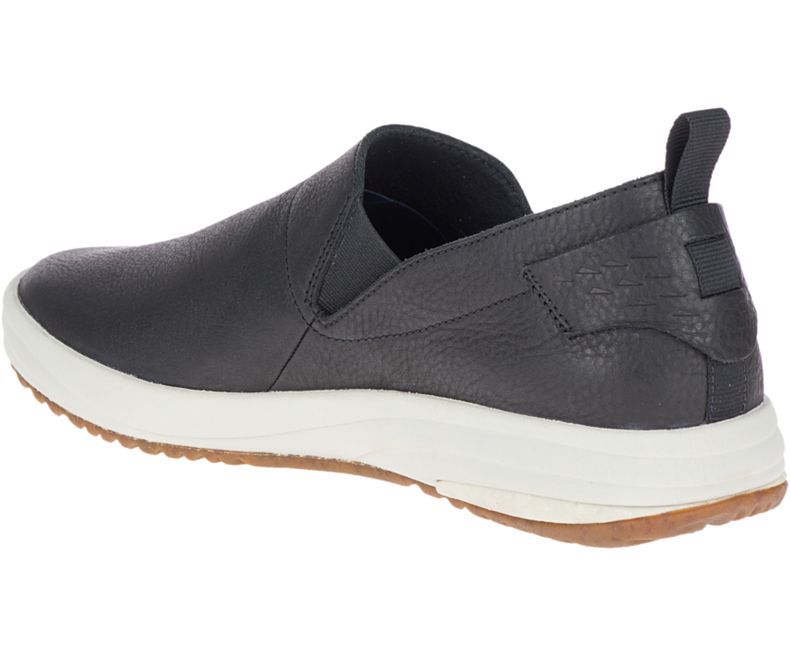 Merrell Gridway Moc Nahkaiset Naisten Slip On Kengät Mustat | 41066W-1SB