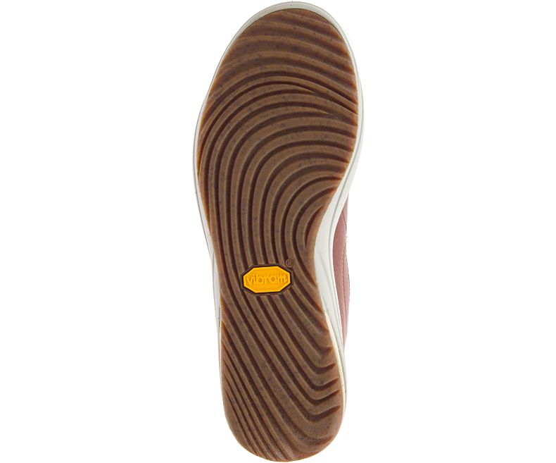 Merrell Gridway Moc Nahkaiset Naisten Slip On Kengät Vaaleankoralli | 41066W-1SL