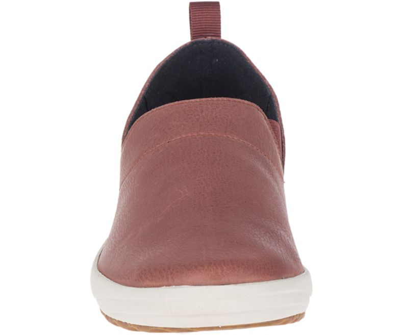 Merrell Gridway Moc Nahkaiset Naisten Slip On Kengät Vaaleankoralli | 41066W-1SL