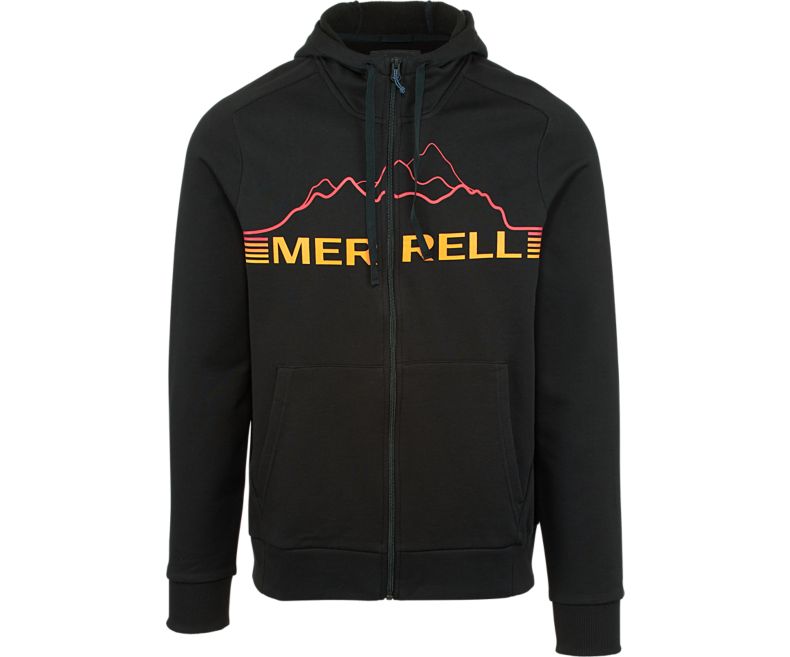 Merrell Horizon Full Zip Hoodie Miesten Kevyet Takit Mustat | 41185M-2LB