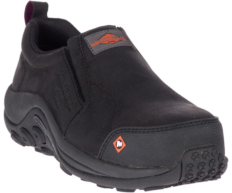 Merrell Jungle Moc ESD Comp Varvas Työ Shoe Naisten Slip On Kengät Mustat | 32731W-1SB