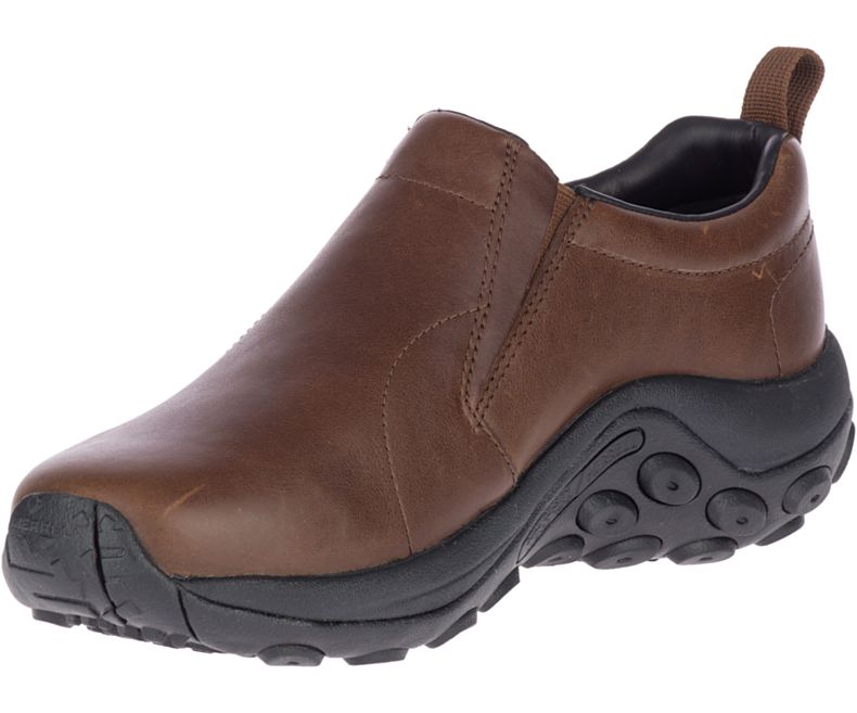 Merrell Jungle Moc Nahkaiset 2 Leveät Leveys Miesten Slip On Kengät Ruskea | 39619M-2SB