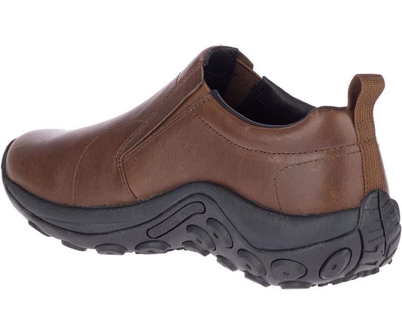 Merrell Jungle Moc Nahkaiset 2 Leveät Leveys Miesten Slip On Kengät Ruskea | 39619M-2SB