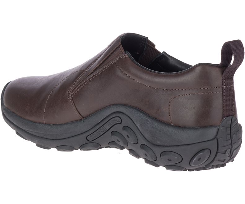 Merrell Jungle Moc Nahkaiset 2 Leveät Leveys Miesten Slip On Kengät Tummanruskea | 39619M-2SD