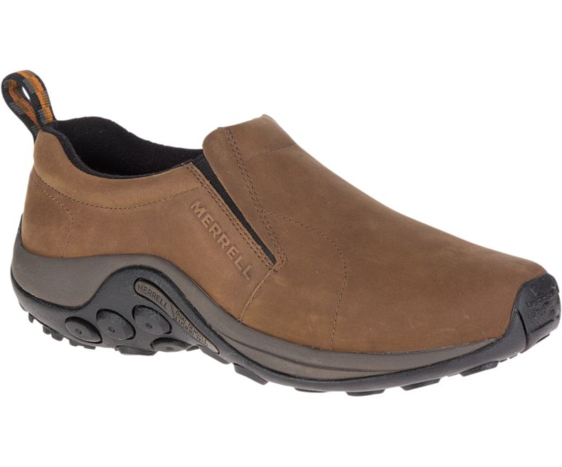 Merrell Jungle Moc Nubuck Leveät Leveys Miesten Slip On Kengät Ruskea | 17710M-2SB