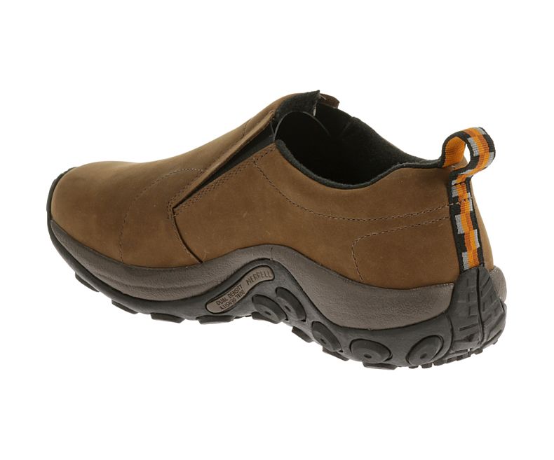 Merrell Jungle Moc Nubuck Vedenpitävät Leveät Leveys Miesten Pistokkaat Ruskea | 16955M-2CB