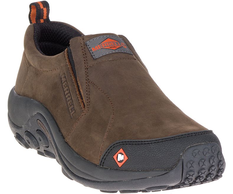 Merrell Jungle Moc Työ Shoe Leveät Leveys Miesten Slip On Kengät Tummanruskea | 29428M-2SD