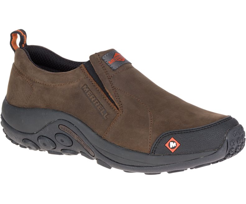 Merrell Jungle Moc Työ Shoe Leveät Leveys Miesten Slip On Kengät Tummanruskea | 29428M-2SD