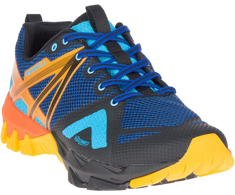 Merrell MQM Flex GORE -TEX® Miesten Vaelluskengät Sininen Oranssi | 30851M-2HO