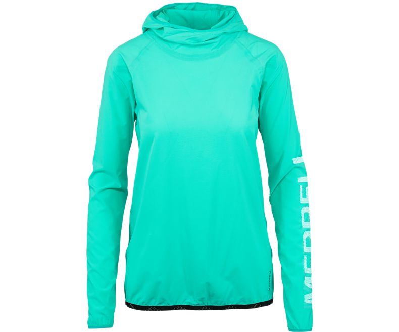 Merrell MQM Ultralite Pullover Hoody Naisten Kevyet Takit Turkoosi | 42749W-1LT