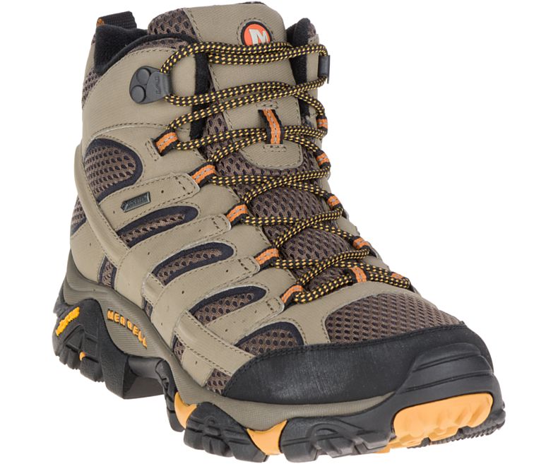 Merrell Moab 2 Mid GORE -TEX® Leveät Leveys Miesten Vaelluskengät Oliivinvihreä | 27836M-2HO