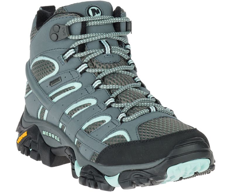 Merrell Moab 2 Mid GORE -TEX® Leveät Leveys Naisten Vaelluskengät Vihreä | 27875W-1HG