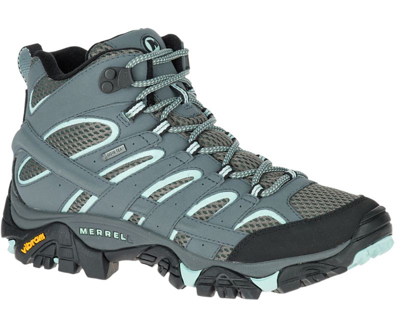 Merrell Moab 2 Mid GORE -TEX® Leveät Leveys Naisten Vaelluskengät Vihreä | 27875W-1HG