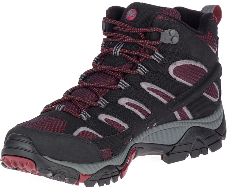 Merrell Moab 2 Mid GORE -TEX® Miesten Vaelluskengät Mustat Tummanpunainen | 27835M-2HB