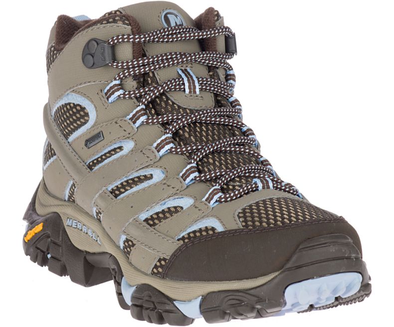 Merrell Moab 2 Mid GORE -TEX® Naisten Vaelluskengät Ruskea Vaaleansininen | 27874W-1HB