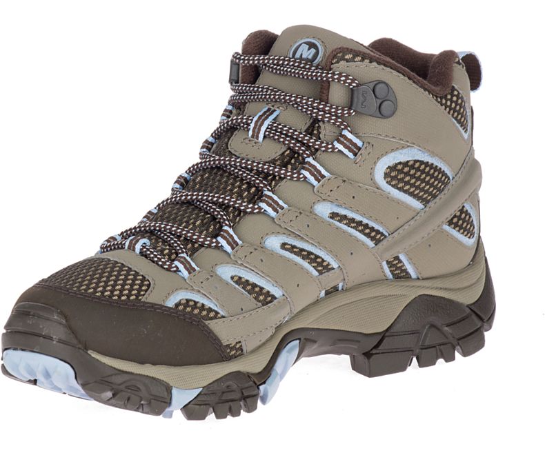 Merrell Moab 2 Mid GORE -TEX® Naisten Vaelluskengät Ruskea Vaaleansininen | 27874W-1HB