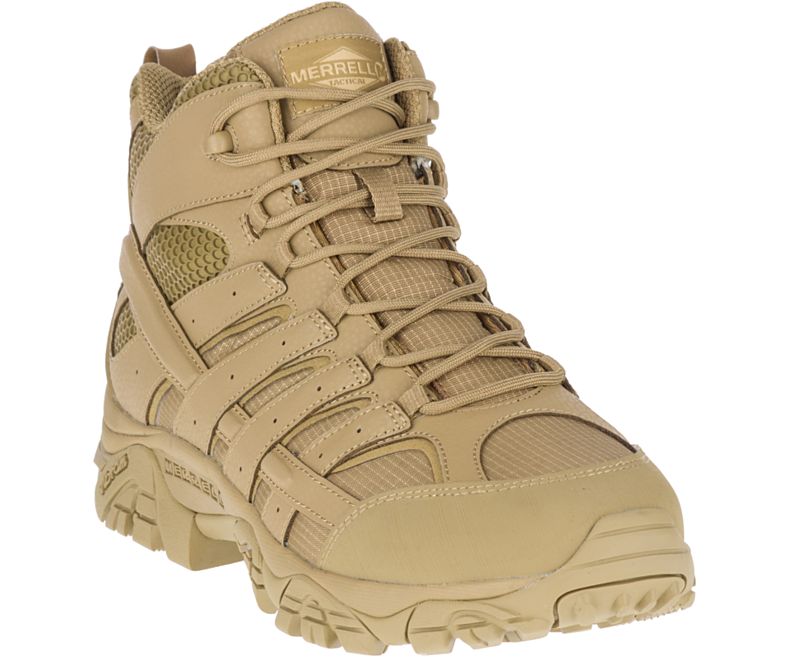 Merrell Moab 2 Mid Tactical Boot Leveät Leveys Miesten Taktiset Saappaat Khaki | 34542M-2TK